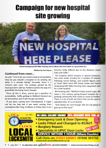 News - Mike Penning & Anne Main - New hospital here please